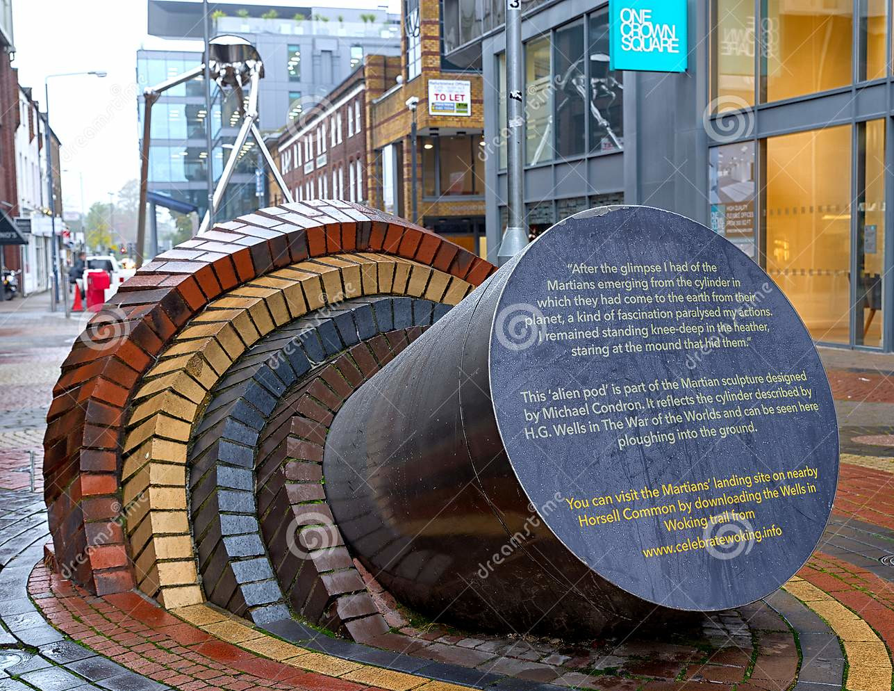 Another angle of the monument in Woking, England
