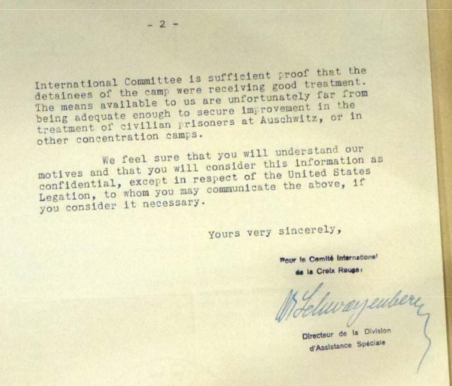 ICRC letter — page 2, confidentiality / relief limitations