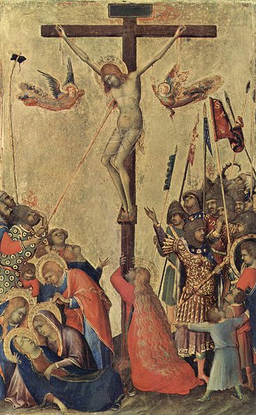 Crucifixion — Simone Martini, c. 1333 (Passion trial vocabulary anchor)