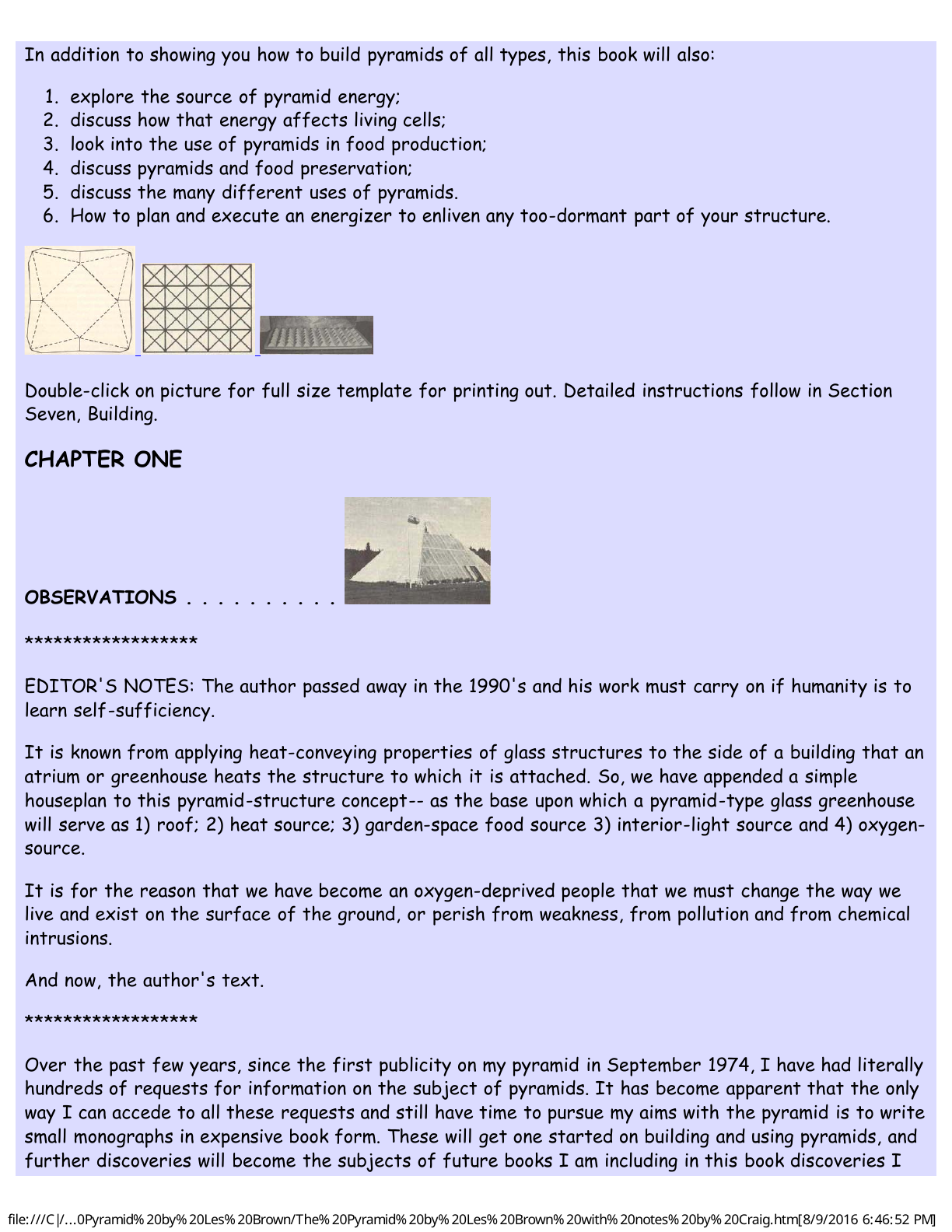 The Pyramid — Les Brown investigation