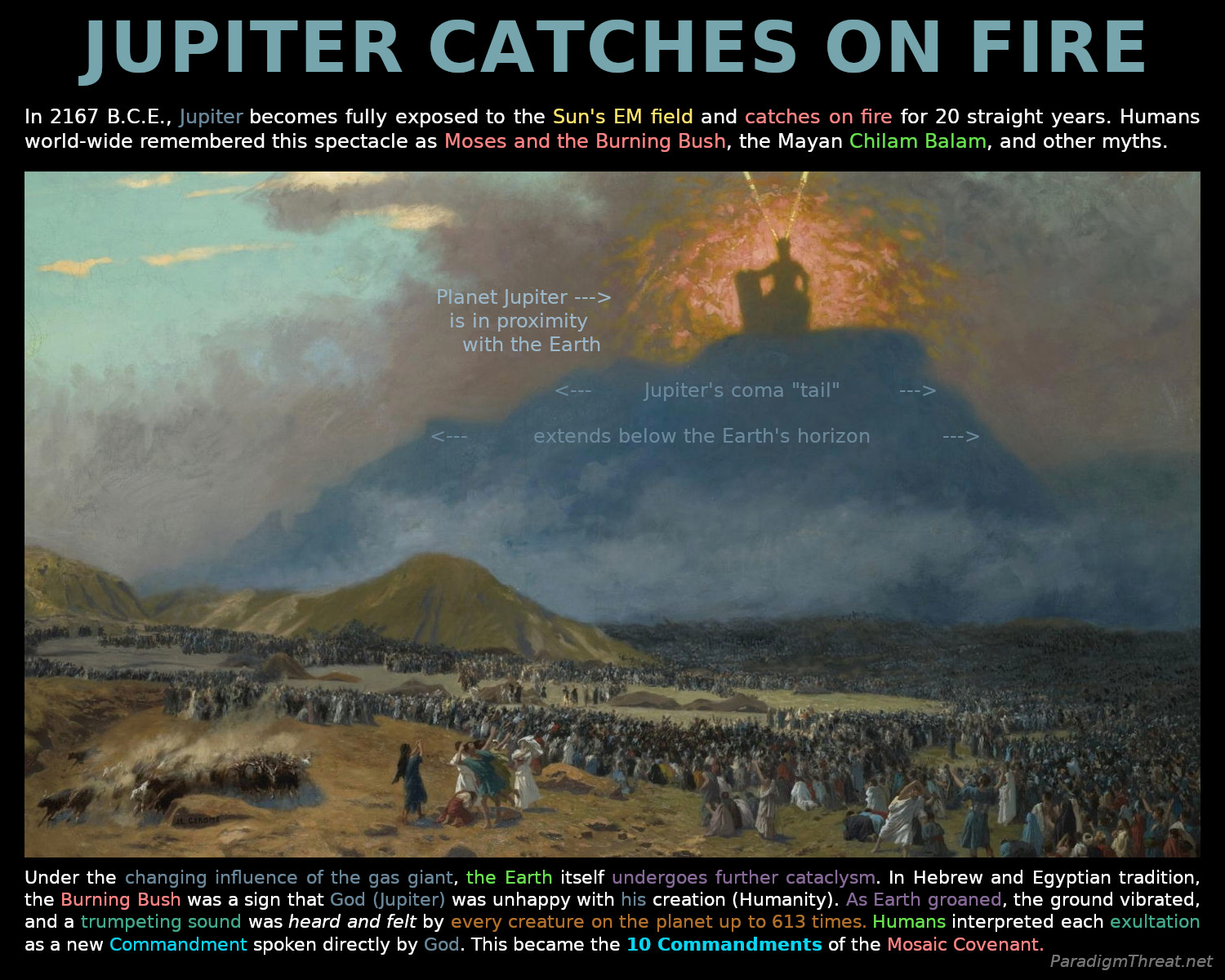 Jupiter was remembered as the Burning Bush on top of Mount Sinai