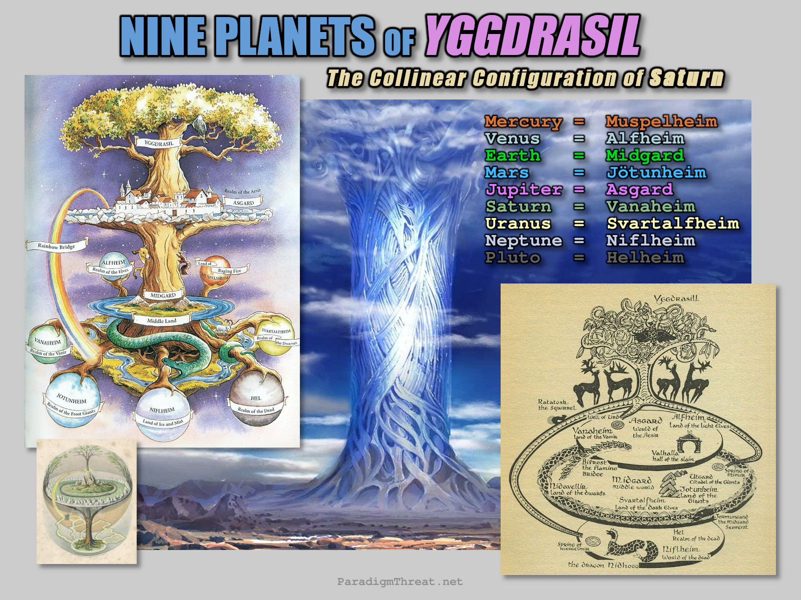 Yggdrasil - the world tree unifying the 9 worlds in Norse cosmology