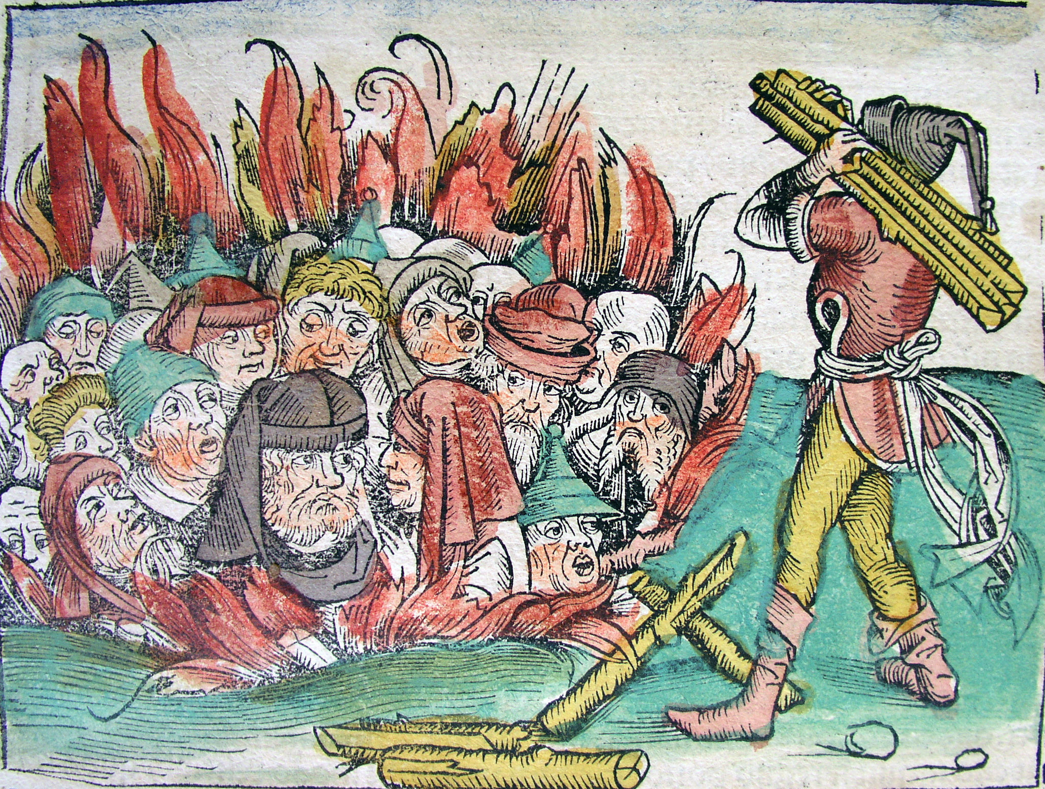 The “burning of the Jews” depiction during Europe’s Black Death