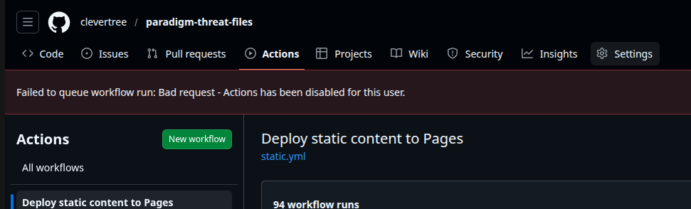 GitHub restriction context (continued)