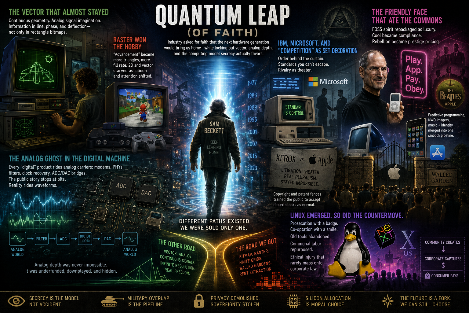 Quantum Leap (of faith) — vector, analog, Wintel, walled garden
